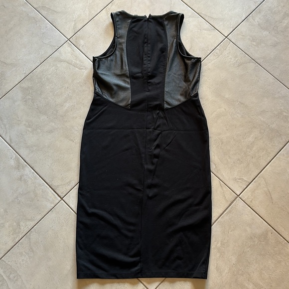 Athleta Black Dress with Leather Detail - Picture 4 of 5